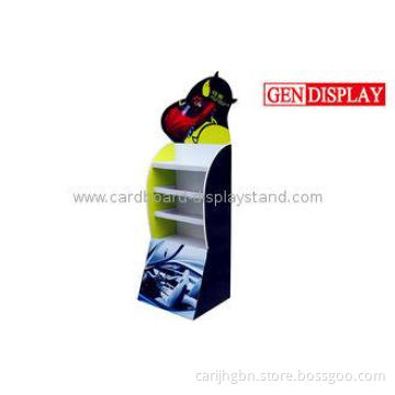 Supermarket Car Toys Cardboard Display Stand Racks With 3 S